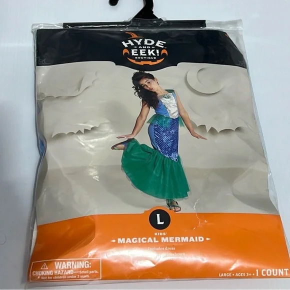 NWT Hyde & Eek Magical Mermaid Halloween costume size large kids 10-12 - Picture 2 of 4